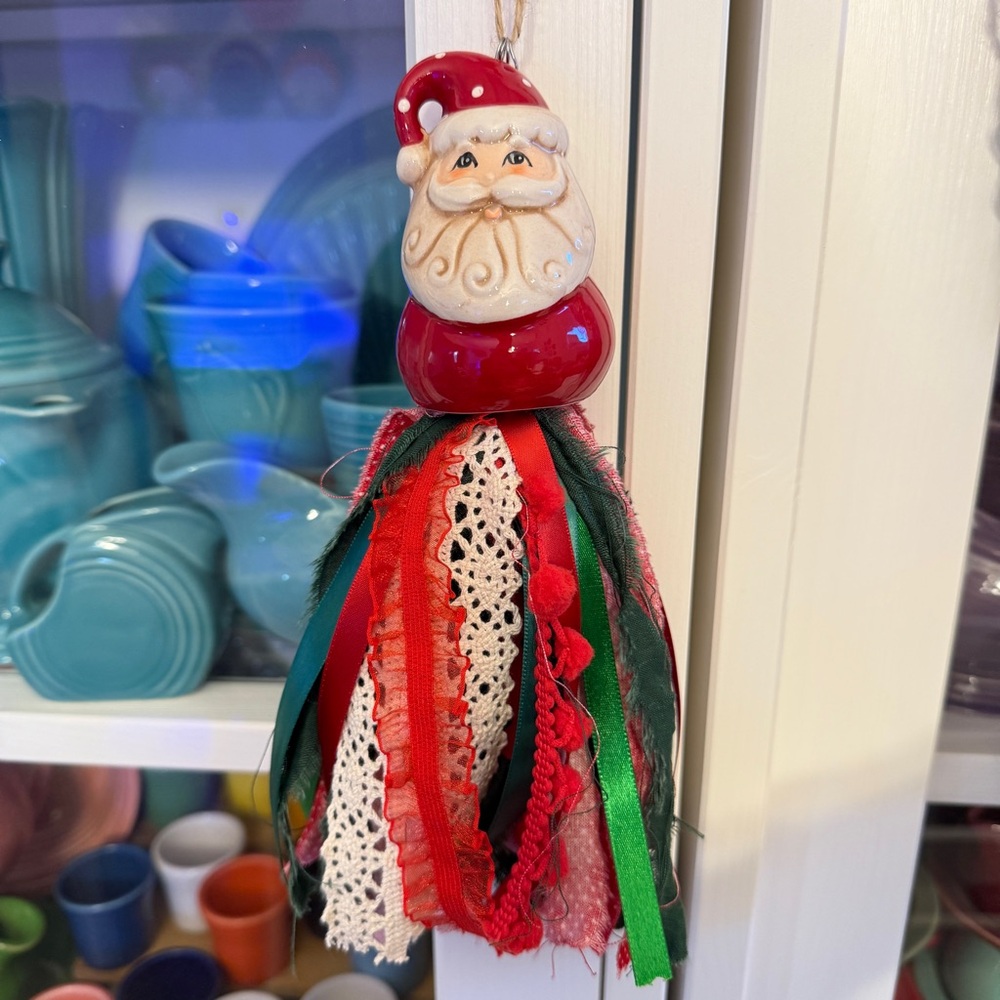 Johanna Parker Santa Shaker Tassel Ornament